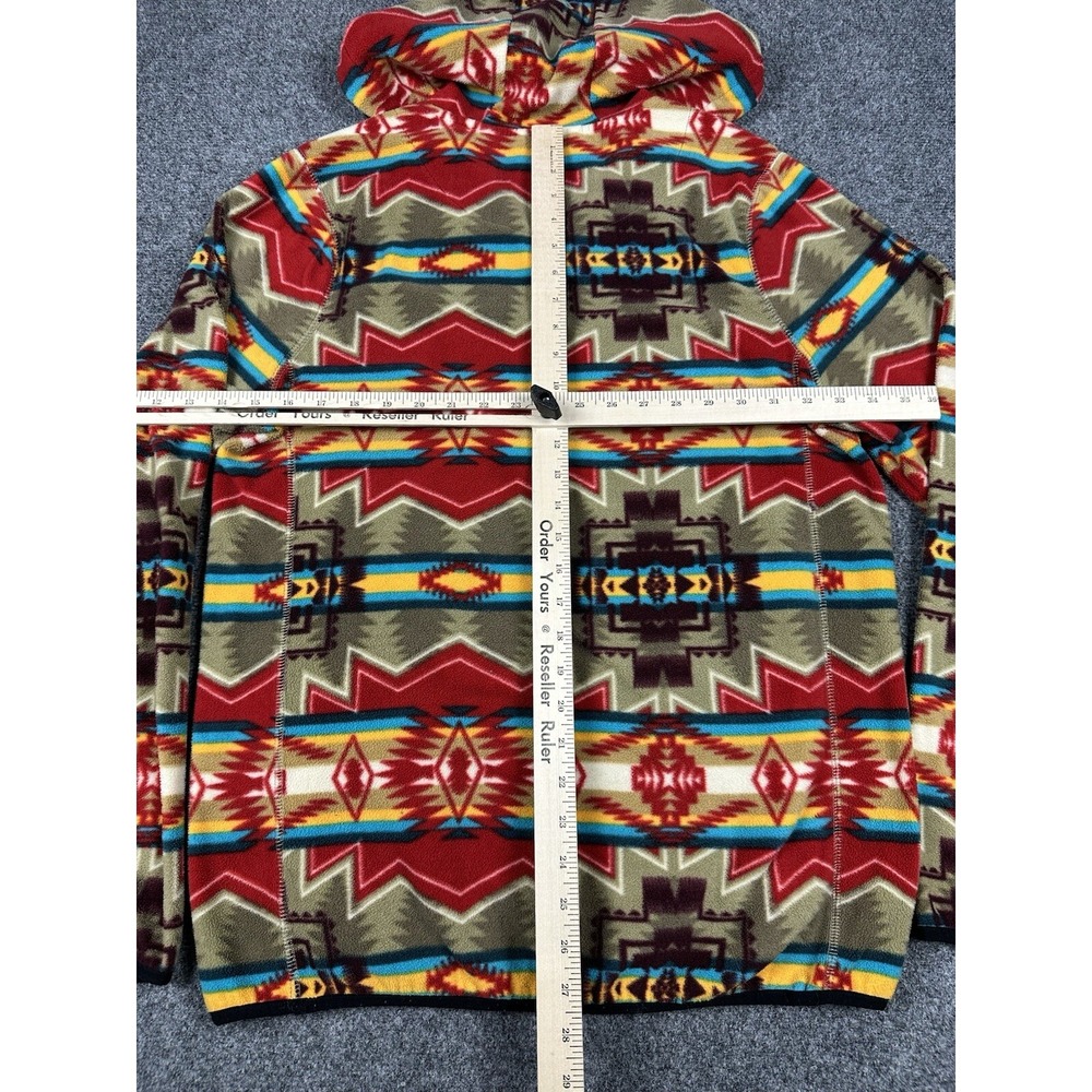 Dravus Hoodie Multi Colored Aztec Geo Southwestern Fleece Jacket Men's Medium - Picture 6 of 7
